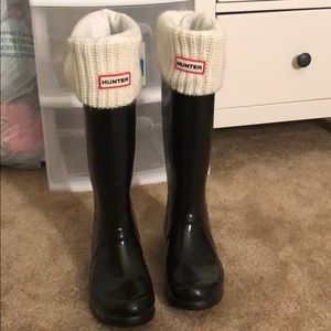 Black Hunter boots & socks!!